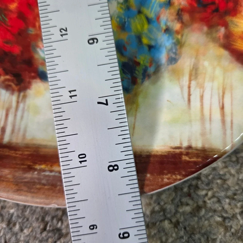 Pier 1‎ Imports Autumn Trees Impressionist Ironstone Dinner Plate Fall Landscape